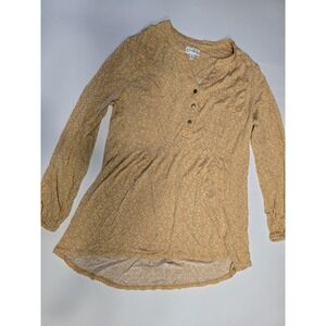 Wonderly Blouse Medium Yellow Tunic Stretch‎ Pullover